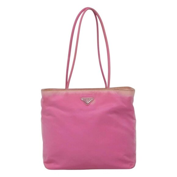 PRADA Tote Bag Nylon Pink Silver Auth EC753 - Picture 2 of 16